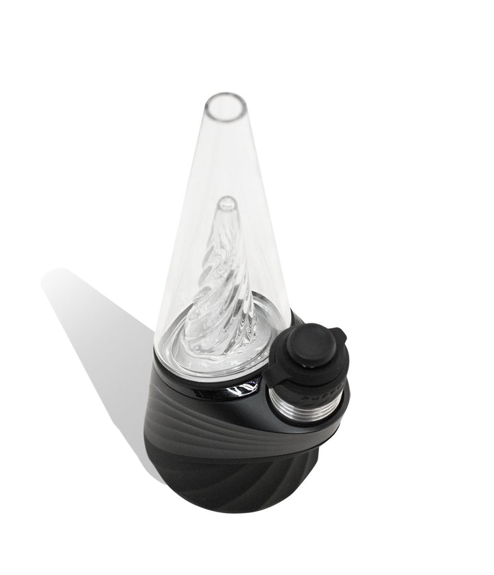 Onyx Puffco Peak Pro Concentrate Vaporizer with 3DXL Atomizer above view on white background