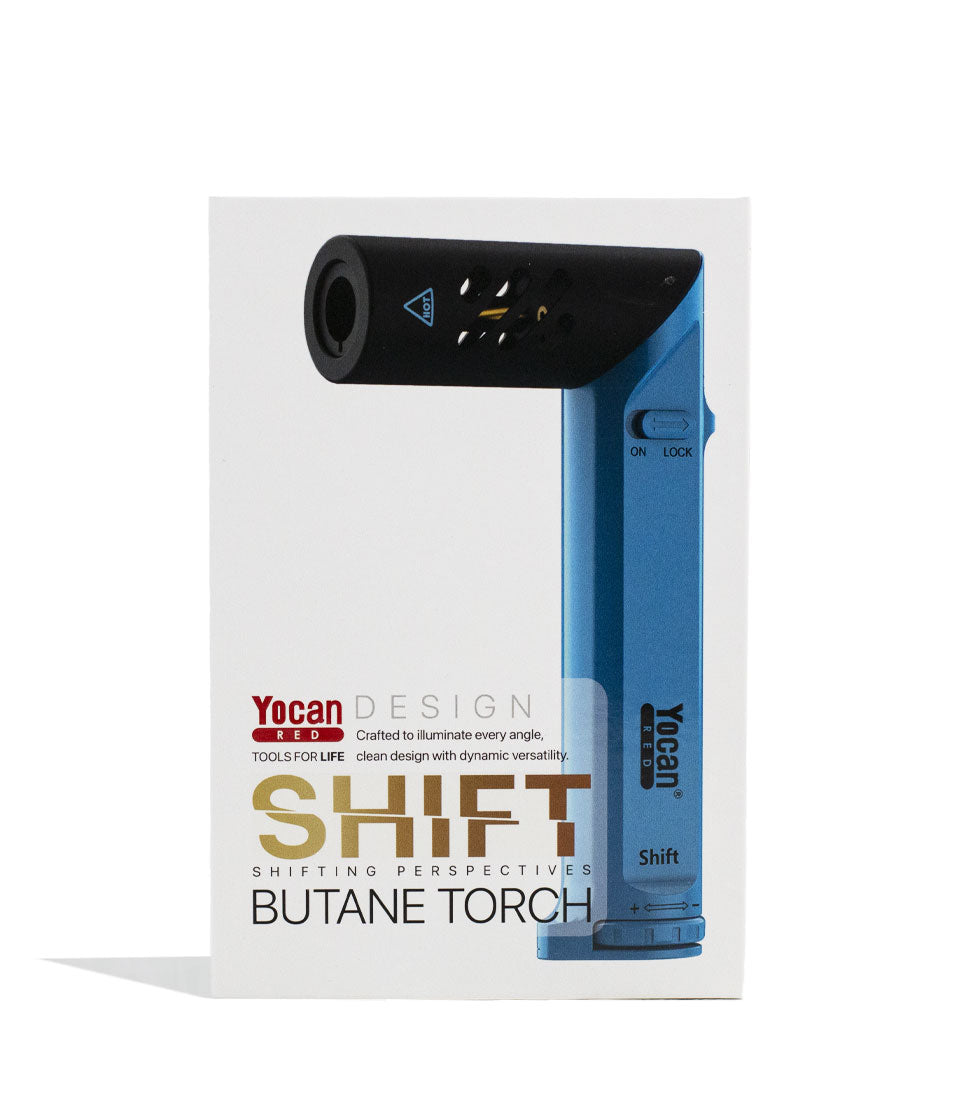 Blue Yocan Red Series Shift Torch Packaging Front View on White Background 